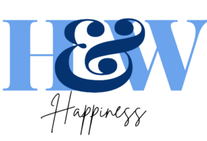 Health wealth is happiness Logo Blue