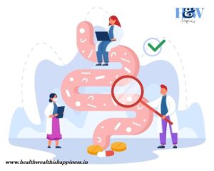 gut flora flat vector